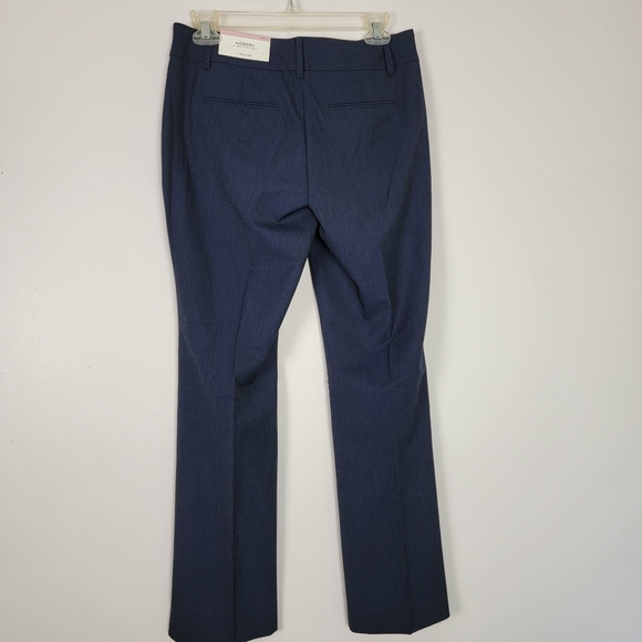 Ann Taylor Factory Navy Blue Modern Fit Trouser Straight-Leg Slim 2P Dress Pants - Picture 6 of 12